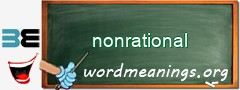 WordMeaning blackboard for nonrational